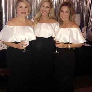 Black and white gown!